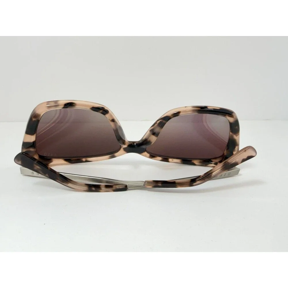 DIFF Eyewear Becky II Cat Eye Sunglasses Women's Pink Tortoise Mirrored Gradient
